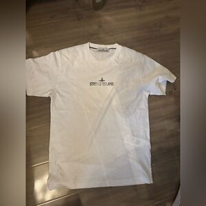 Men's Medium Stone Island White T-Shirt!